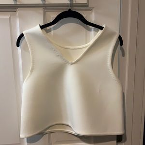 Club Monaco XS cropped white shirt